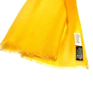Yellow Lightweight Fringed Scarf